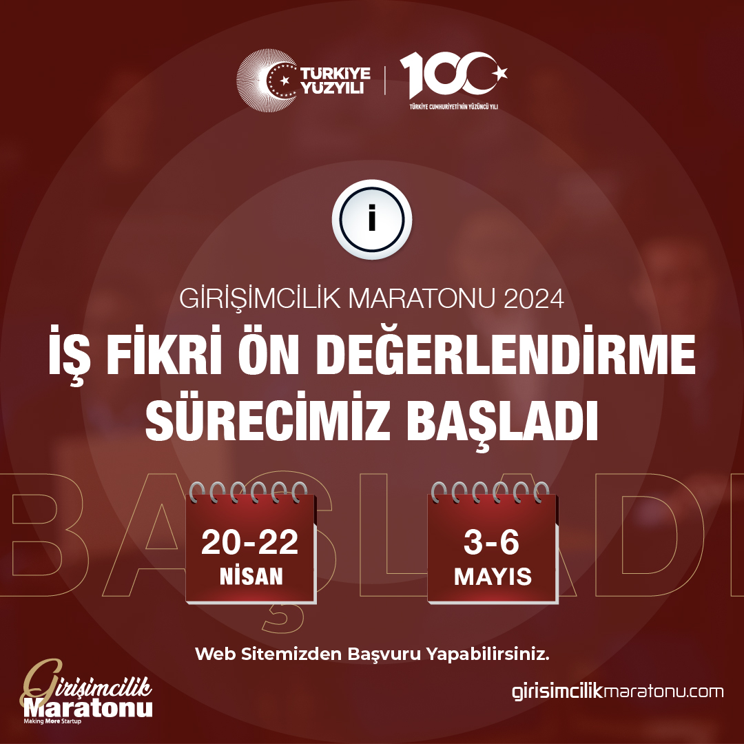  Girişimcilik Maratonu 2024 | İş Fikri Ön Değerlendirme Süreci Başladı!